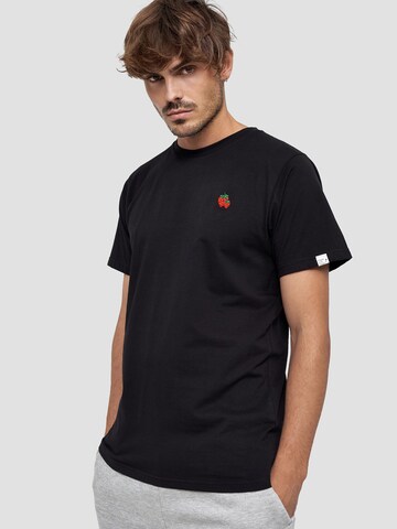 Mikon T-shirt 'Erdbeere' i svart: framsida