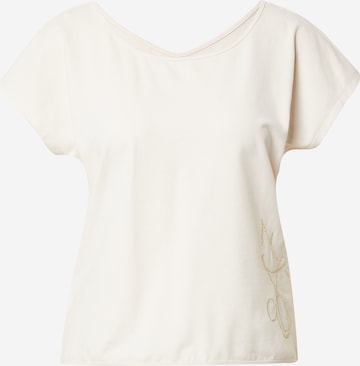 EA7 Emporio Armani Performance Shirt in Beige: front