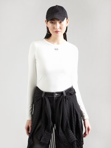DIESEL Shirts 'T-UNCUTIESLONG' i hvid: forside