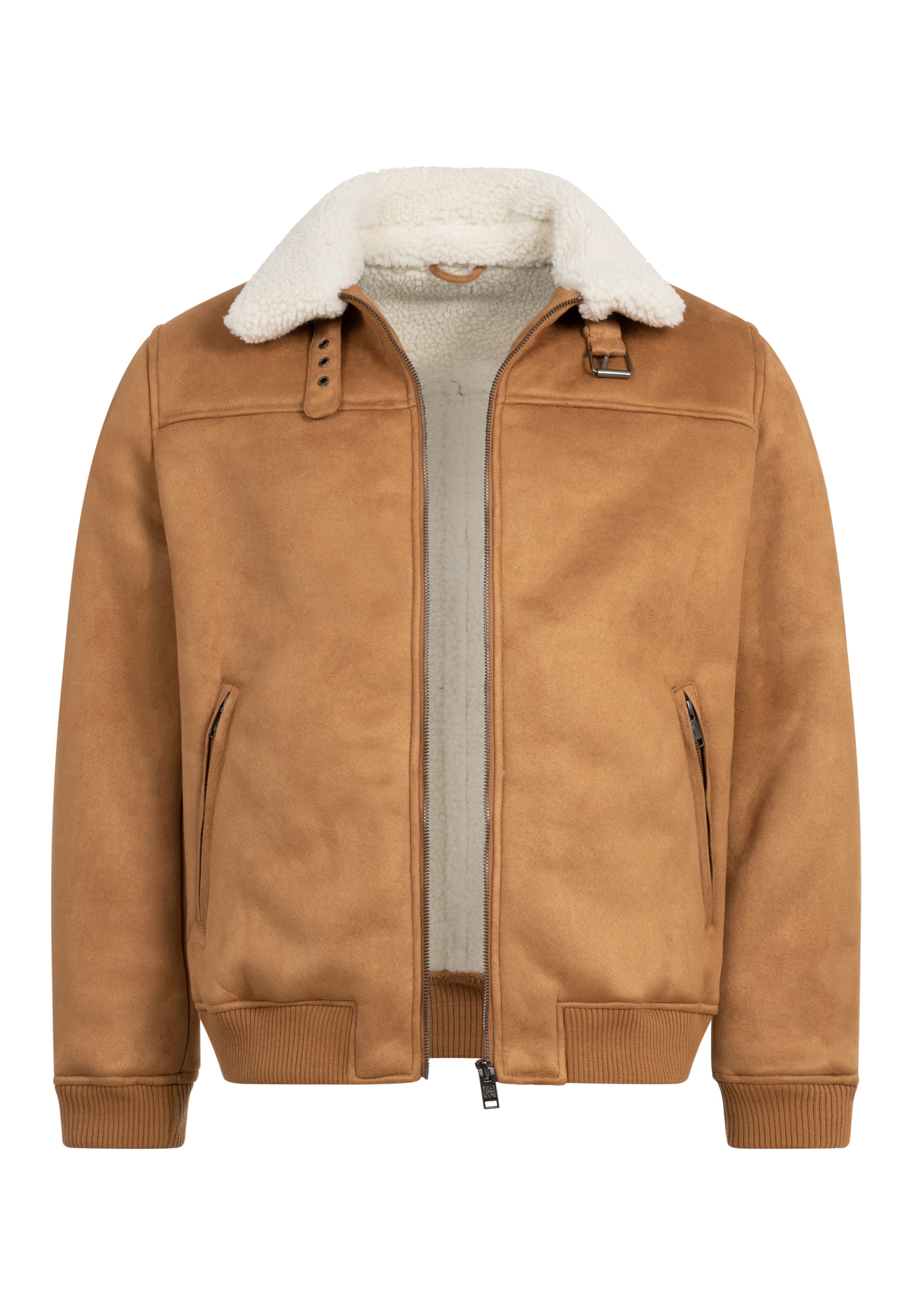 INDICODE JEANS Between-Season Jacket in Beige: front