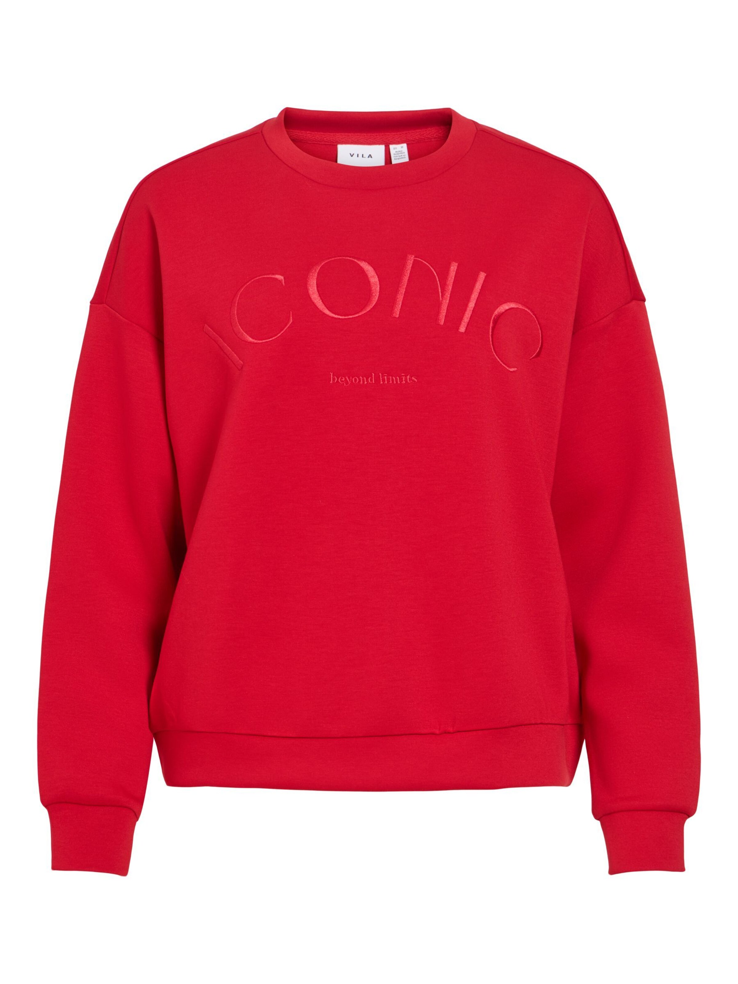 VILA Sweatshirt in Rot: Vorderseite