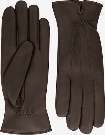 Roeckl Full finger gloves 'ANTWERPEN PLAIN' in Brown: front