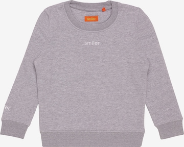 smiler. Sweatshirt in Grey: front