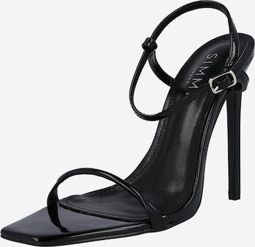 Simmi London Sandalen met riem 'NOLAN' in Zwart: voorkant