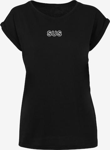 F4NT4STIC Shirt 'SUS' in Zwart: voorkant