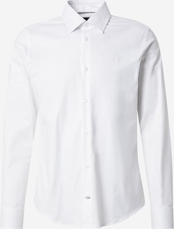 Coupe slim Chemise 'Pierce' JOOP! en blanc : devant