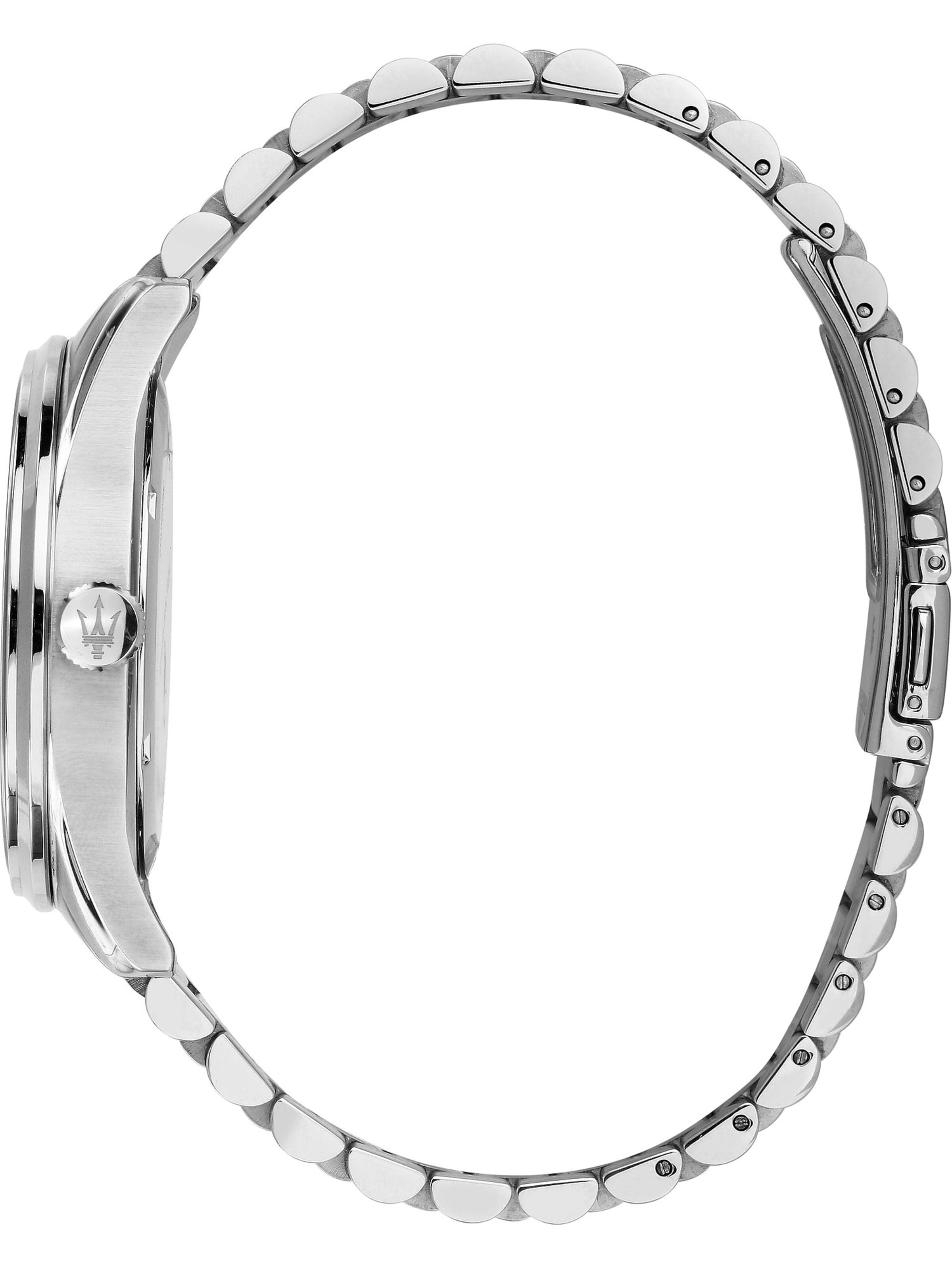 Maserati Analoguhr in Silber