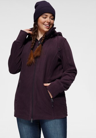 POLARINO Athletic Fleece Jacket in Purple: front