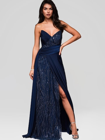 Ombre Abendkleid‌‌‌‌‌‌ in Blau