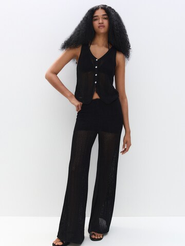Wide Leg Pantalon Pull&Bear en noir