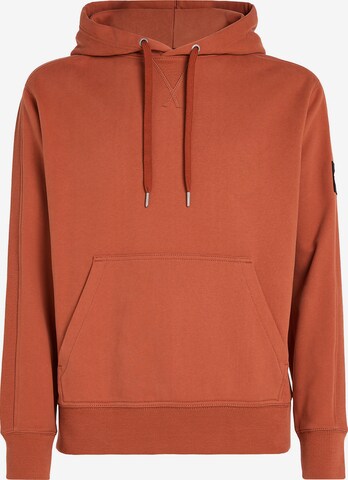 Sweat-shirt Calvin Klein Jeans en orange : devant