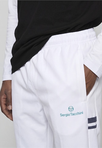 Effilé Pantalon de sport 'Termoli' Sergio Tacchini en blanc : devant