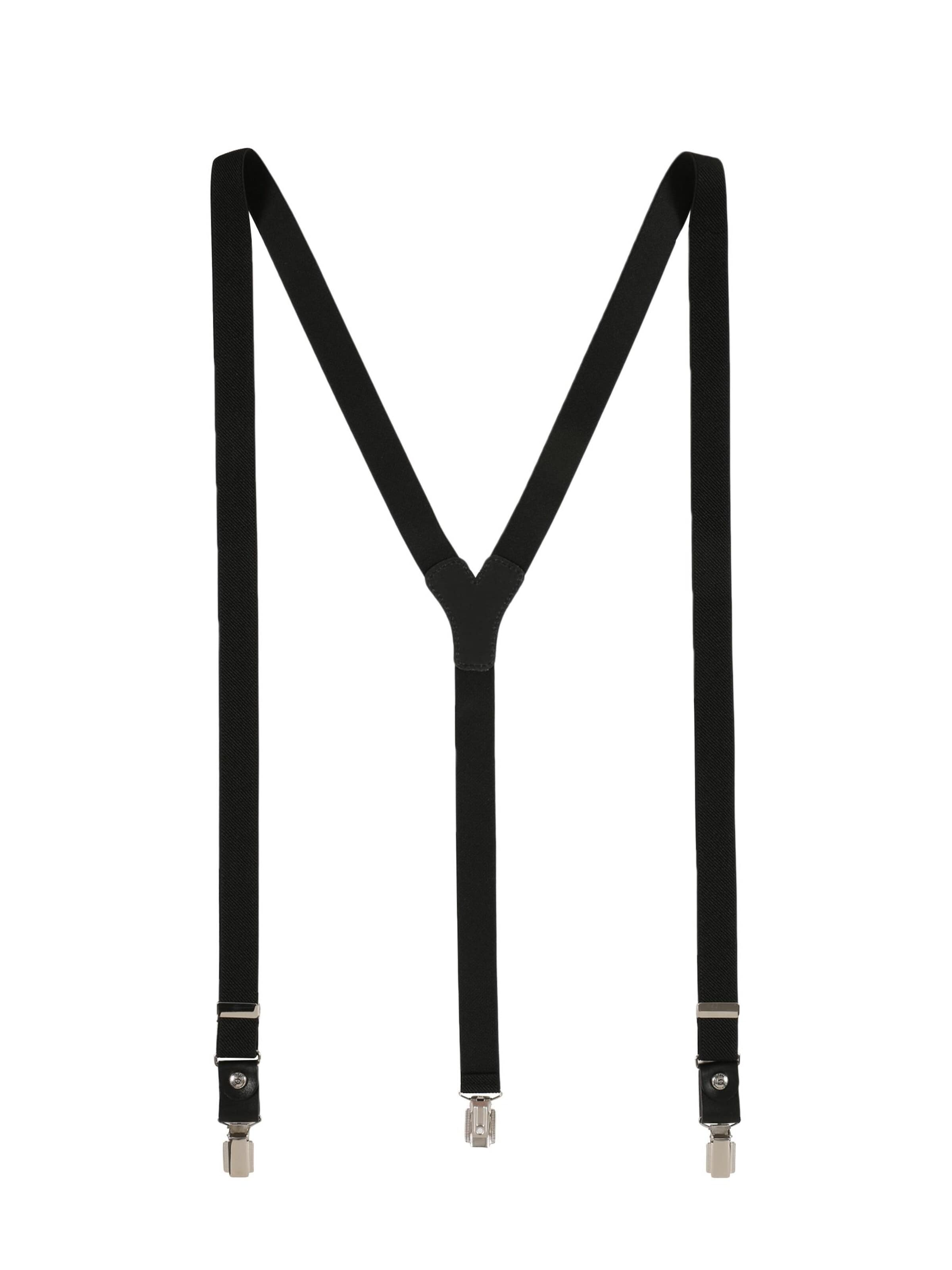 bugatti Suspenders '6797' in Black: front