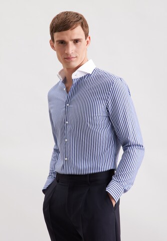 Coupe slim Chemise business 'SMART CLASSICS' SEIDENSTICKER en bleu : devant
