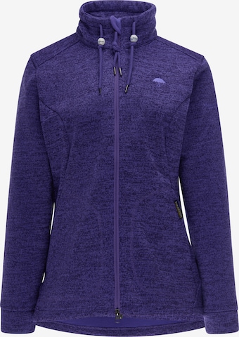 Veste en polaire Schmuddelwedda en violet : devant