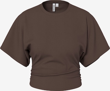 PIECES Shirt in Brown: front