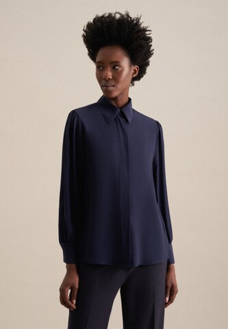 SEIDENSTICKER Bluse 'Schwarze Rose' in Blau: Vorderseite