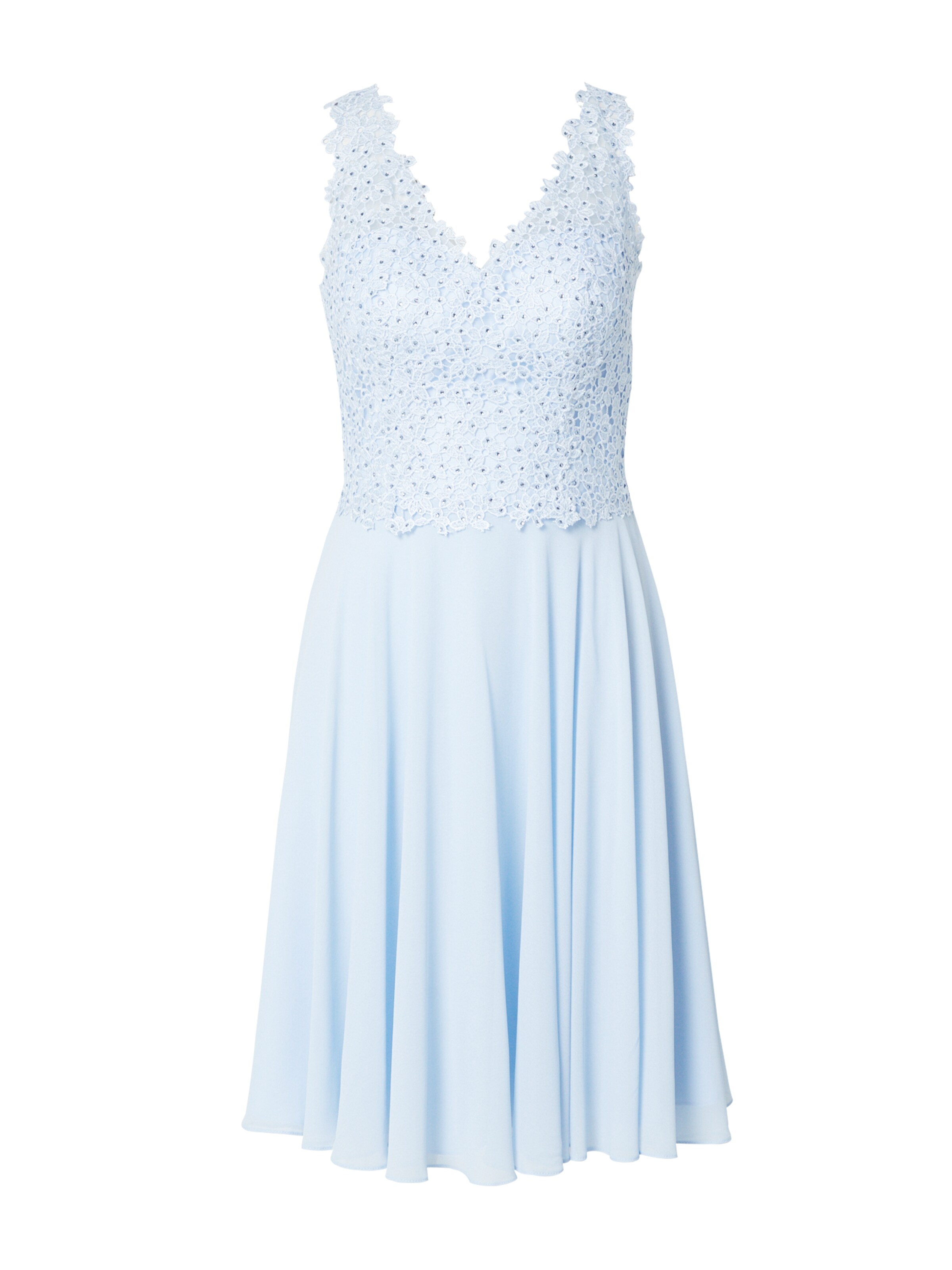 mascara Koktejlové šaty – modrá: přední strana