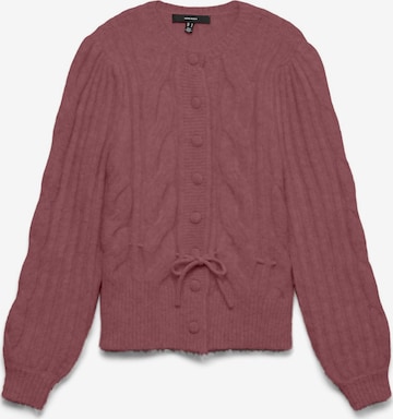 VERO MODA Knit cardigan 'VMLISA' in Brown: front