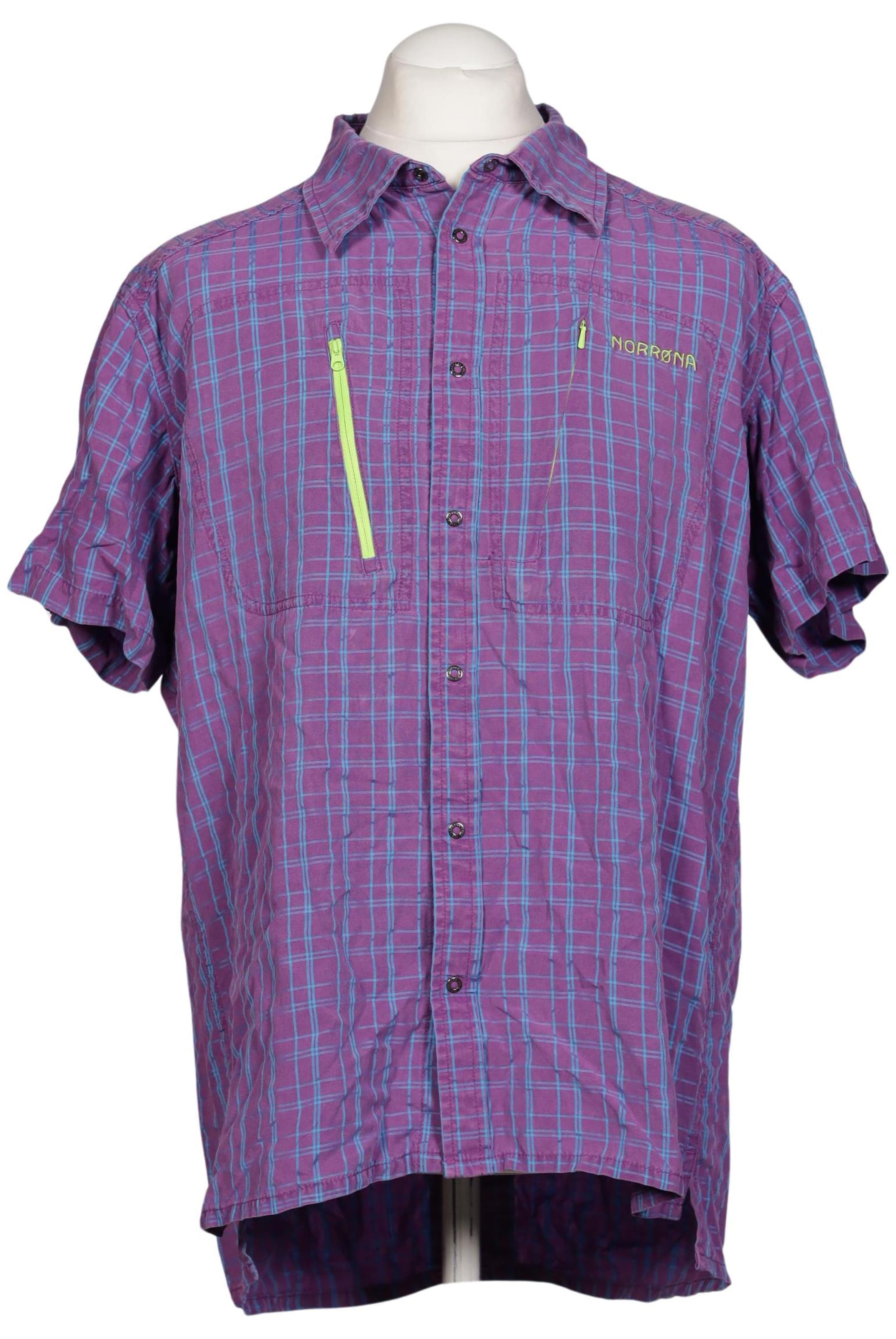 Norrøna Button Up Shirt in XL in Purple: front