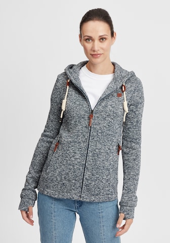 Oxmo Fleece jas 'Thory' in Blauw: voorkant