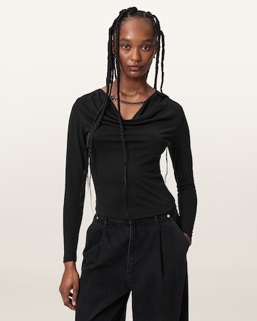 AllSaints Majica 'Hallie' | črna barva: sprednja stran