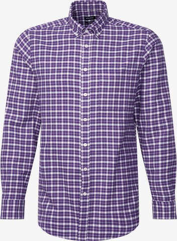 Coupe regular Chemise 'Schwarze Rose' SEIDENSTICKER en violet : devant