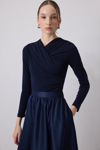 Touche Prive Blouse bodysuit in Blue: front