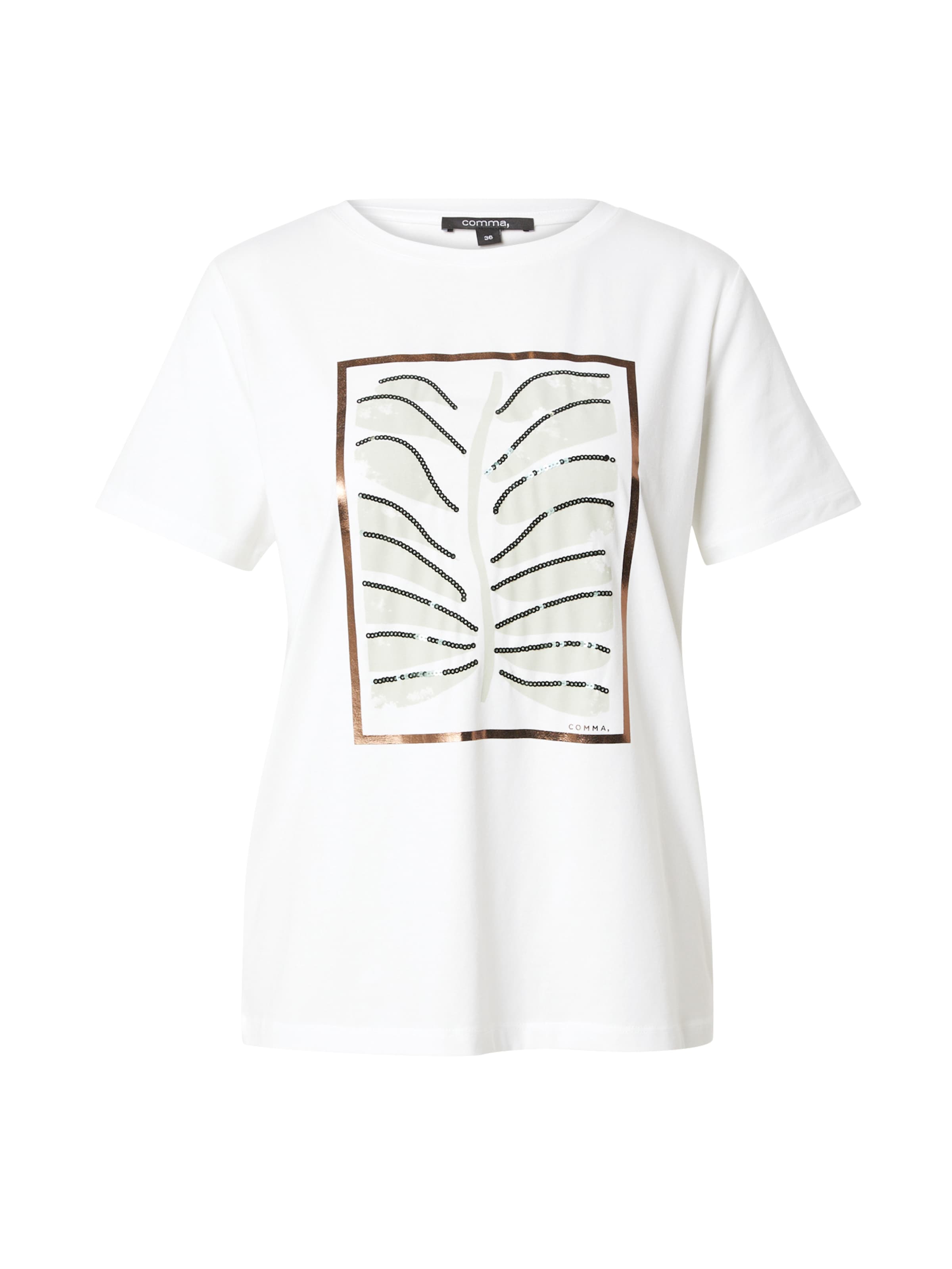 COMMA Koszulka w kolorze biały: przód