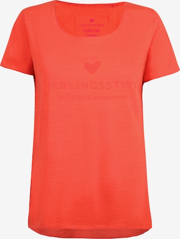 T-shirt 'Cia' LIEBLINGSSTÜCK en rouge : devant
