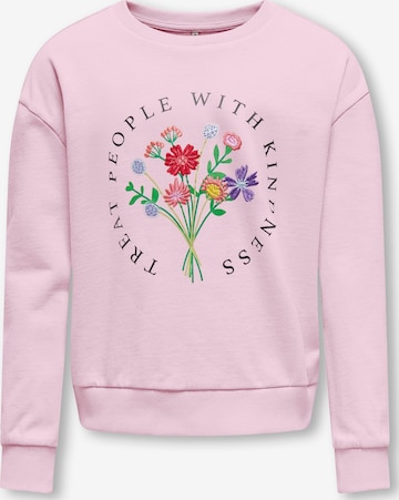 Sweat-shirt 'KOGRuna' ONLY GIRLS en rose : devant
