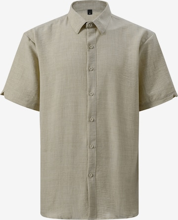 ALLTHEMEN Button Up Shirt 'Leichtmut' in Green: front