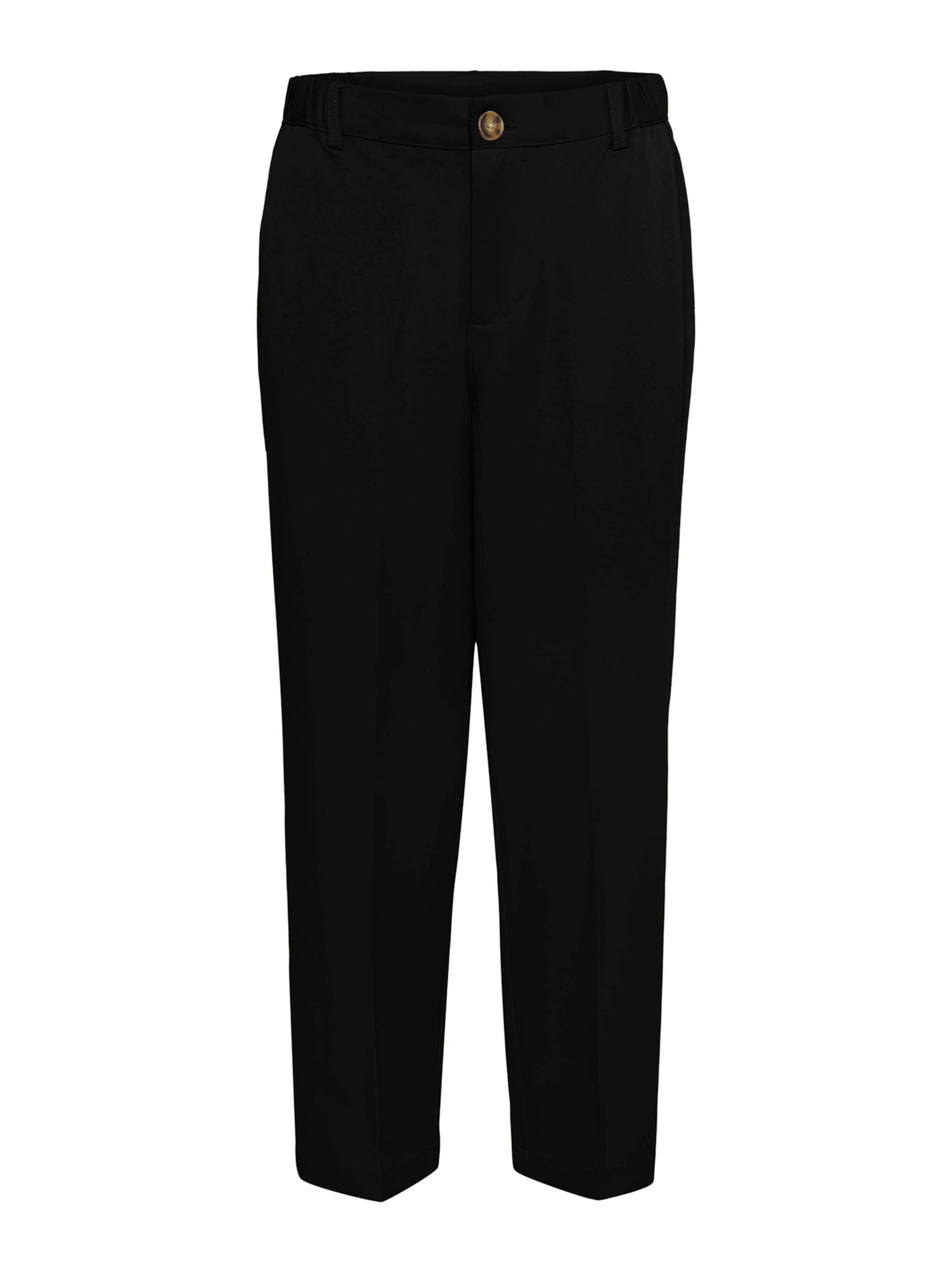 Effilé Pantalon à plis 'Heather' Kaffe en noir : devant