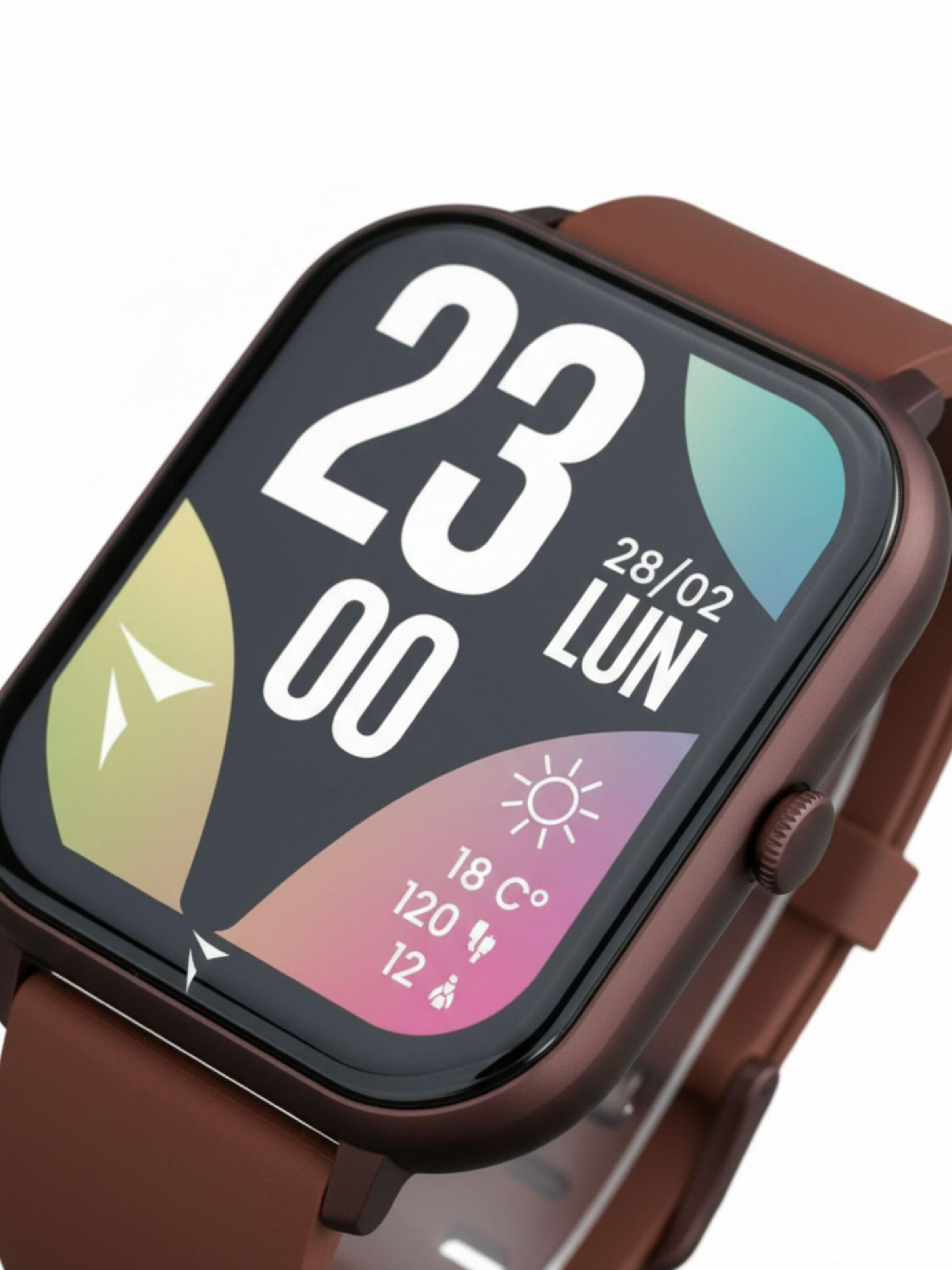 Montre digitale 'Glow Smartwatch mit passender Pochette' Techmade en rouge