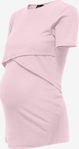 T-shirt 'OLMEMMA DUA' Only Maternity en rose : devant