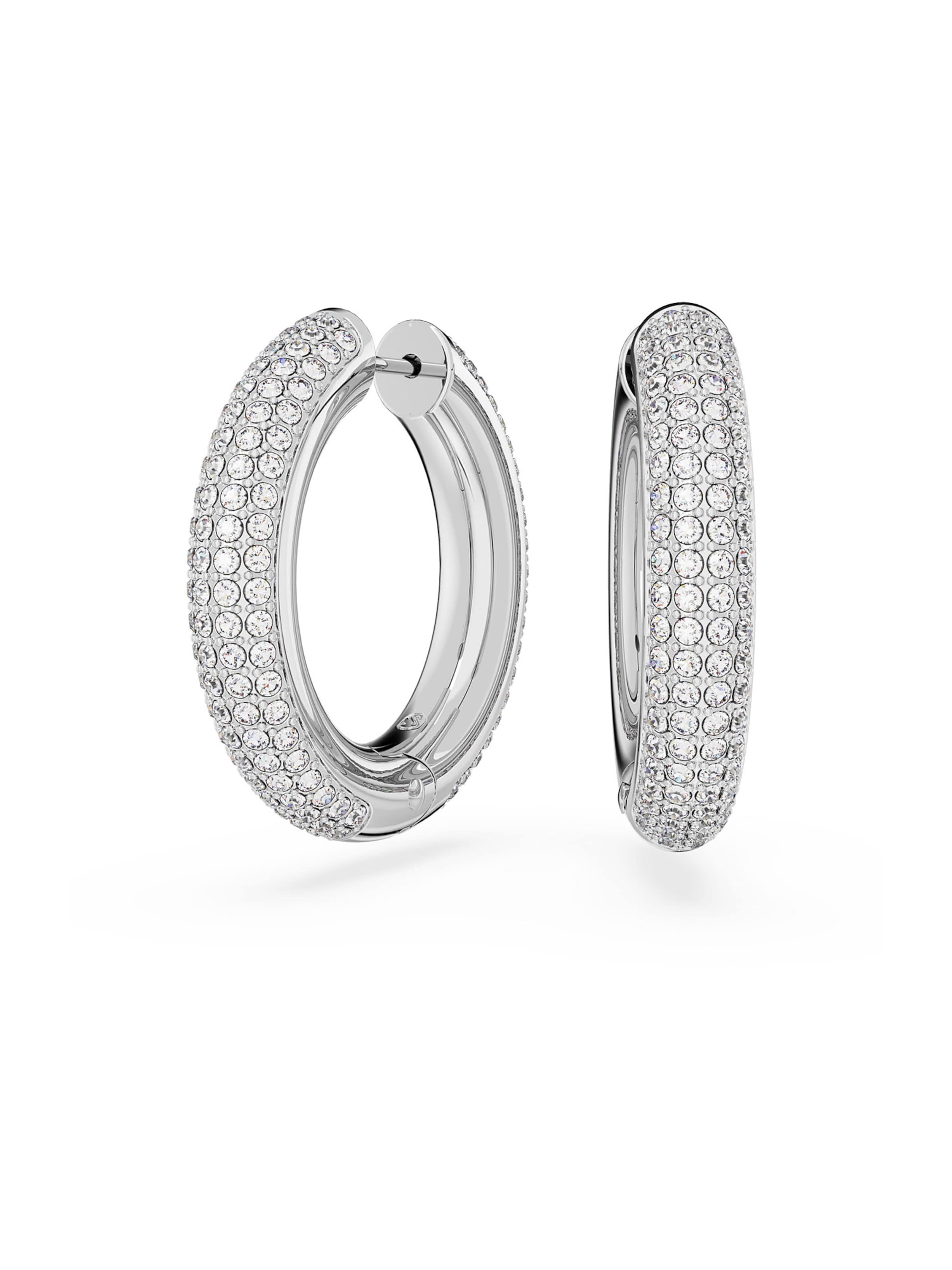 Swarovski Oorbellen 'Dextera' in Zilver: voorkant