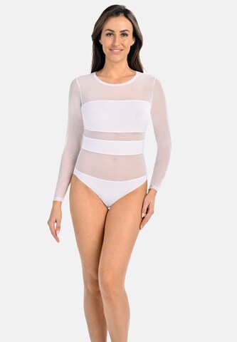 TEYLI Shirt bodysuit in White: front