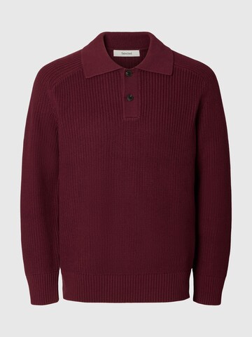 SELECTED Regular fit Trui in Rood: voorkant