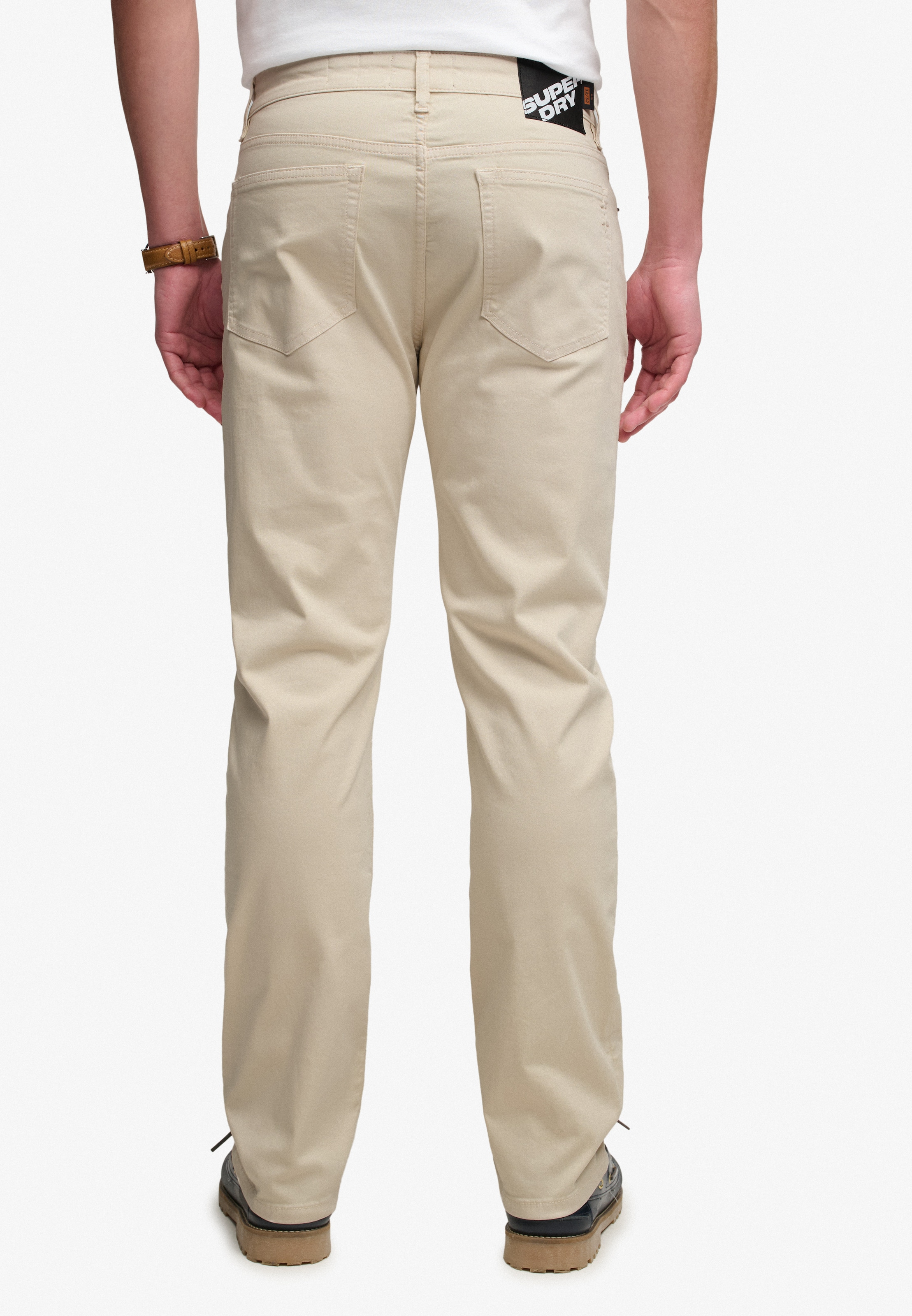 Coupe slim Pantalon Superdry & Co en marron