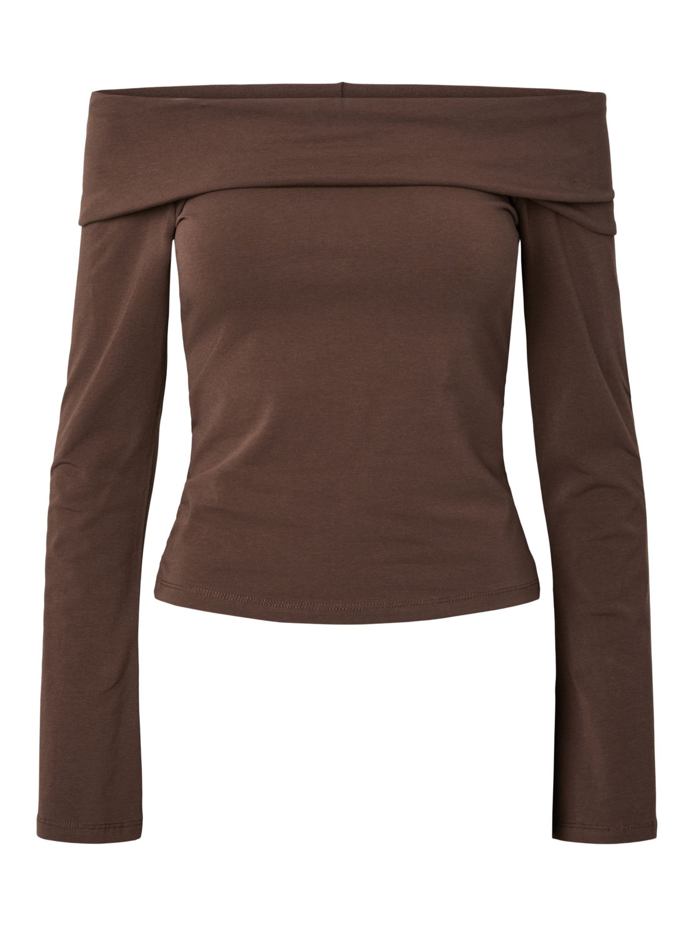 PIECES Shirt 'PCGeorgina' in XS in Brown, Item view