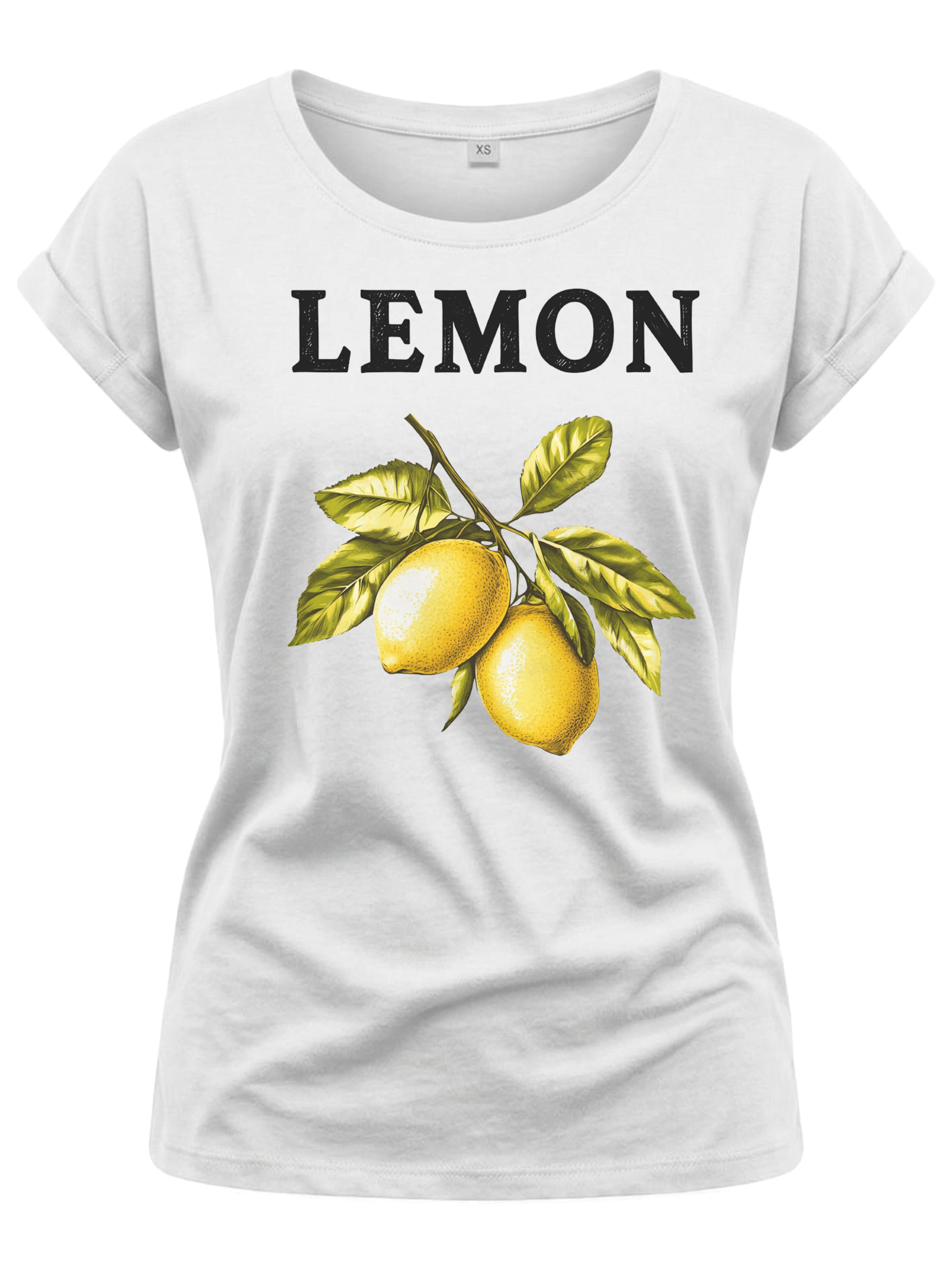 MAKAYA Shirt 'Lemon' in White: front