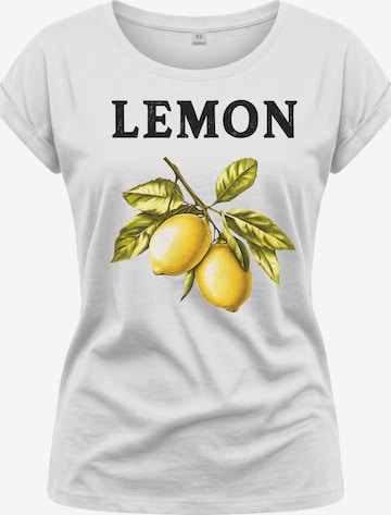 MAKAYA Shirt 'Lemon' in White: front