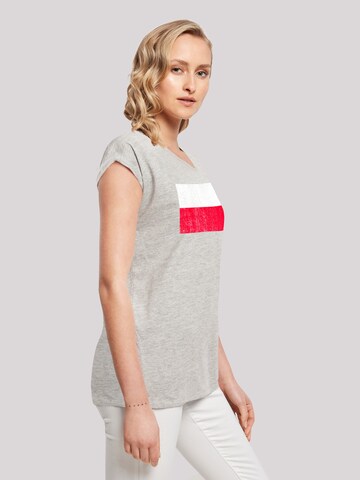 F4NT4STIC Shirt 'Poland Polen Flagge' in Grijs