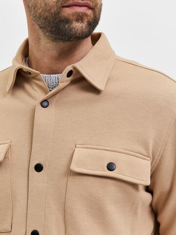 SELECTED HOMME Between-Season Jacket 'Jackie' in Beige