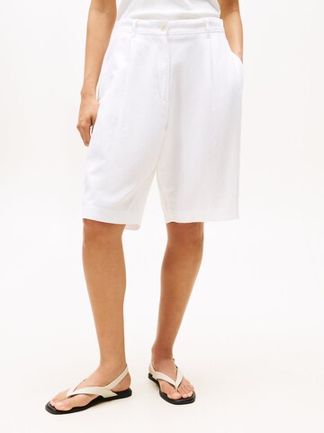 Wide Leg Pantalon à pince TOMMY HILFIGER en blanc : devant