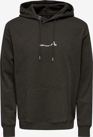 Only & Sons Sweatshirt 'Kyle' in Brown: front
