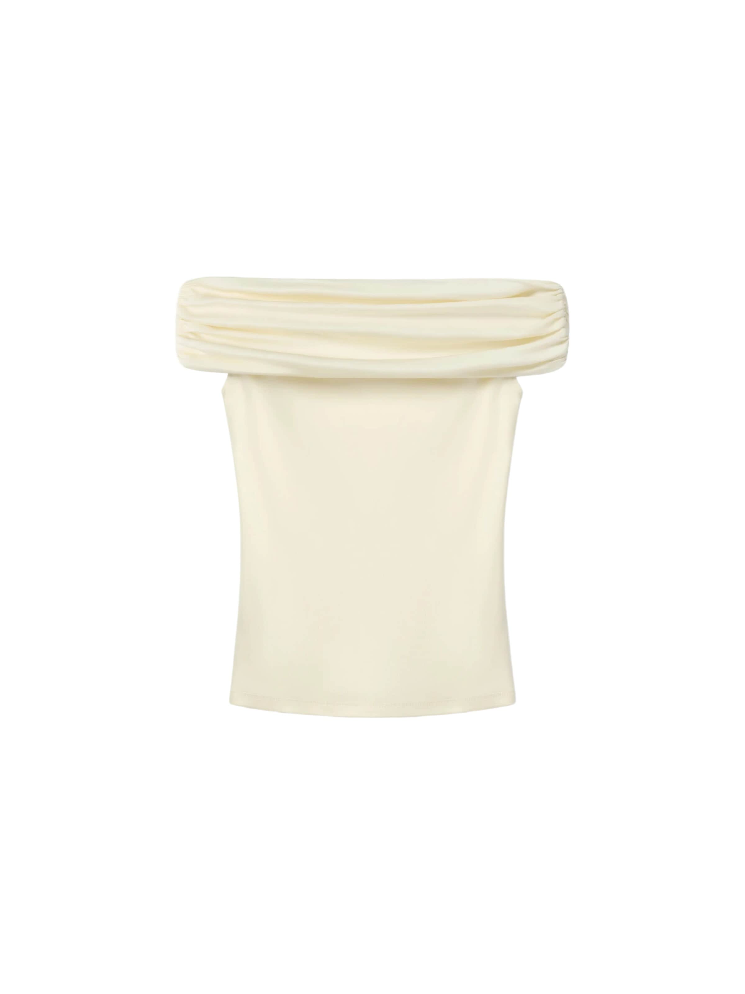 Lilysilk Top 'Seidenjersey Schulterfreies Top' in XS in White, Item view
