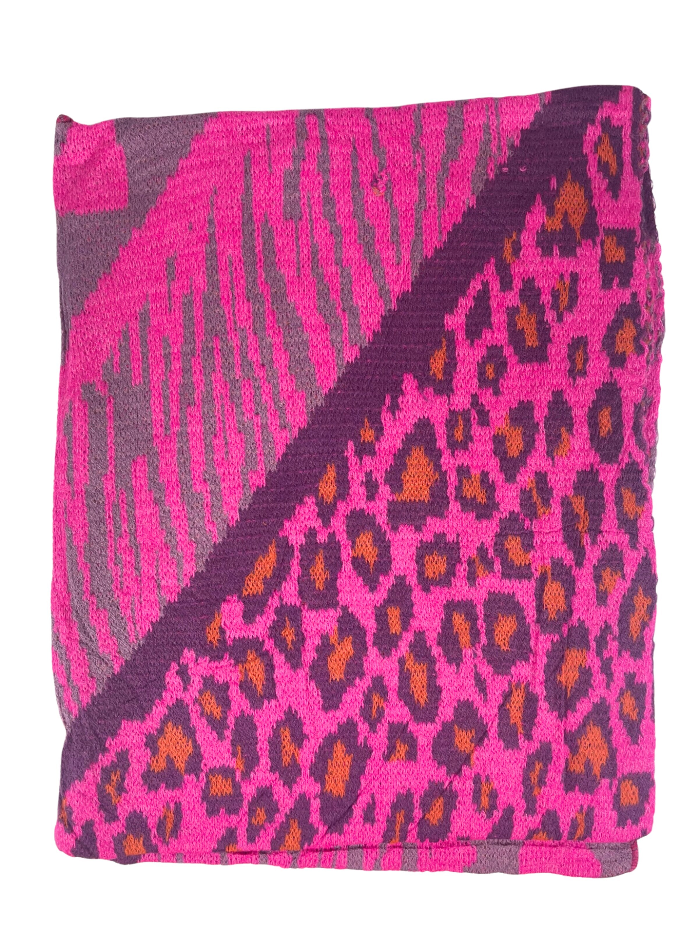 Kumixi Sjaal 'Leopard' in Roze
