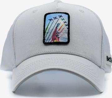 Be52 - Gorra 'Scuderia' en blanco: frente