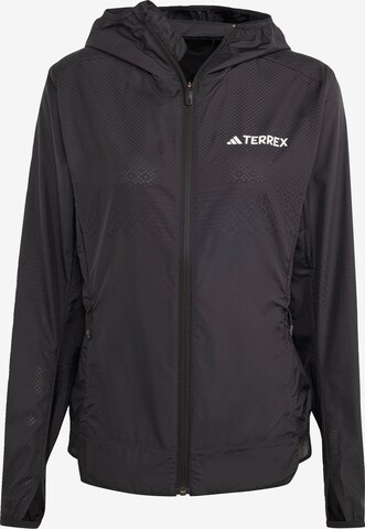 ADIDAS TERREX Μπουφάν πεζοπορίας 'Xperior Windweave Wind' σε μαύρο: μπροστά